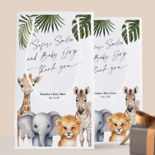 Modern Safari Animals Baby Boy Shower favor Goodie Small Gift Bag