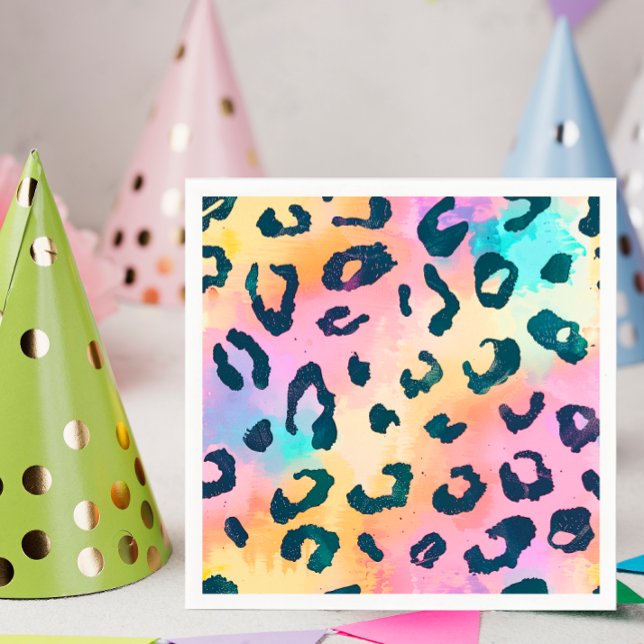 Modern Safari Jungle Print Pattern Birthday Party Napkin (Creator Uploaded)