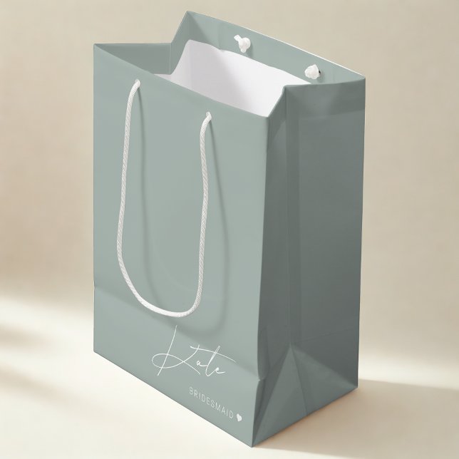 Modern Sage Bridesmaid Proposal Gift Bag (Creator Uploaded)