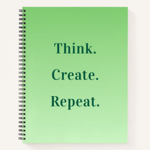 Modern Sage Gradient Motivational Personalised Notebook