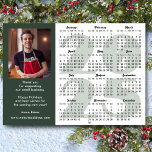 Modern Sage Green 2024 Calendar Business Photo Holiday Card<br><div class="desc">Modern Sage Green 2024 Calendar Business Photo Minimalist Holiday Card. All the texts are pre-arranged for you to personalise easily and quickly with your own details. Wish you all a Happy Holidays and an Amazing New Year! For many other card designs,  please visit  (Holiday Cards) https://www.zazzle.com/collections/119095696689680604
 (Holiday Postcards) https://www.zazzle.com/collections/119753491551091405</div>
