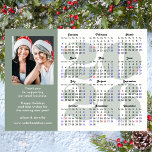 Modern Sage Green 2024 Calendar Business Photo Holiday Card<br><div class="desc">Modern Sage Green 2024 Calendar Business Photo Minimalist Holiday Card. All the texts are pre-arranged for you to personalise easily and quickly with your own details. Wish you all a Happy Holidays and an Amazing New Year! For many other card designs,  please visit  (Holiday Cards) https://www.zazzle.com/collections/119095696689680604
 (Holiday Postcards) https://www.zazzle.com/collections/119753491551091405</div>