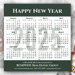 Modern Sage Green 2025 Calendar Business Magnetic<br><div class="desc">Modern Sage Green Minimalist 2025 Calendar typography 'Happy New Year' Business Magnetic Card. All the texts are pre-arranged for you to personalise easily and quickly with your own details.</div>