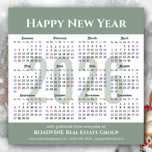 Modern Sage Green 2025 Calendar Business Magnetic