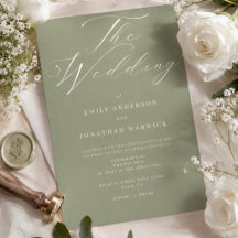 Modern Sage Green and White Simple Wedding