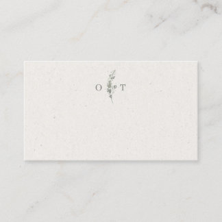 Modern Sage Green Botanical Elegant Wedding Place Card