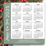 Modern Sage Green Business 2025 Calendar Simple Holiday Card<br><div class="desc">Modern Sage Green Business 2025 Calendar Minimalist New Year Holiday Card. All the texts are pre-arranged for you to personalise easily and quickly with your own details. Wish you all a Happy Holidays and an Amazing New Year! For many other card designs, please visit : (Holiday Cards) https://www.zazzle.com/collections/119095696689680604 (Holiday Postcards)...</div>