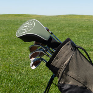 Modern Sage Green Custom Business Logo Branded Golf Head Cover