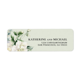 Modern Sage Green Eucalyptus Wedding Address Return Address Label