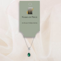 Modern Sage Green Hanging Bracelet Display Logo