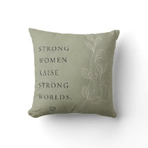 Modern Sage Green Inspirational Decor Cushion