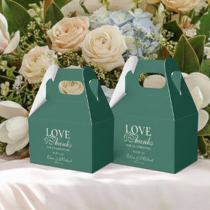 Modern Sage Green Love and Thanks Wedding  Favour Box