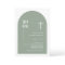 Modern Sage Green Minimalist Arch Confirmation Inv