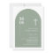Modern Sage Green Minimalist Arch Confirmation Inv