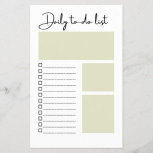 Modern Sage Green Minimalist Daily To-Do List Flyer