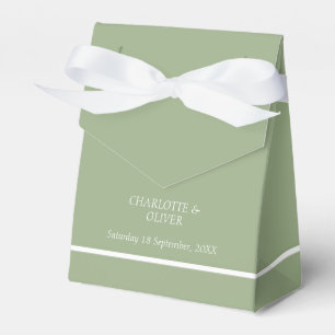 Modern Sage Green Minimalist Wedding Favour Box Se