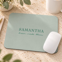Modern Sage Green Name Positive Quote