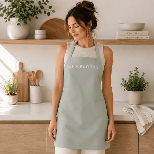 Modern Sage Green Personalised Apron