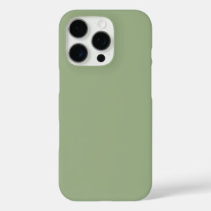 Modern Sage Green Plain Solid Colour iPhone 16 Pro Case