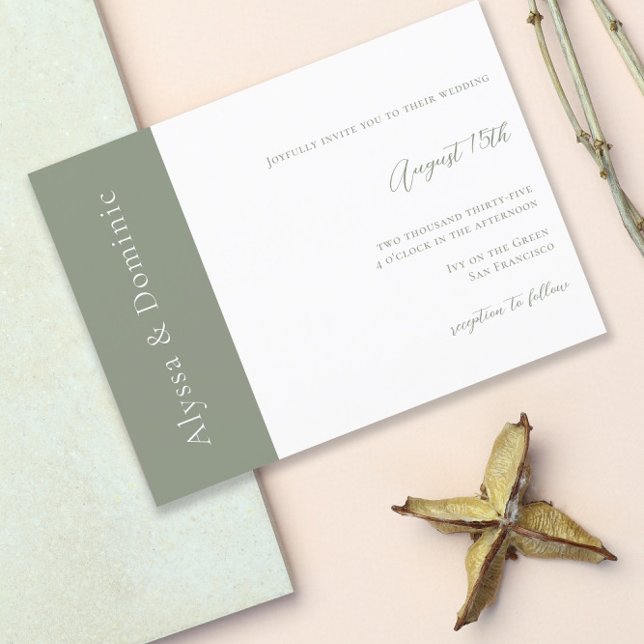 Modern Sage Green QR Code RSVP Online Wedding  Postcard (Creator Uploaded)