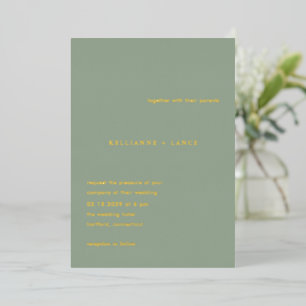 Modern Sage Green Simple Wedding