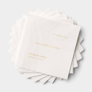 Modern Sage Green Simple Wedding Foil Napkins