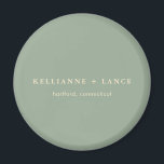 Modern Sage Green Simple Wedding Magnet<br><div class="desc">Modern style wedding magnet featuring a simple yet elegant design.</div>