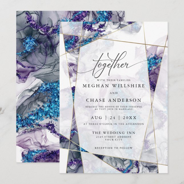 Modern Sage Green Watercolor   Invitation (Front/Back)