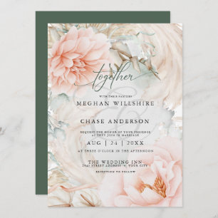 Modern Sage Green Watercolor   Invitation