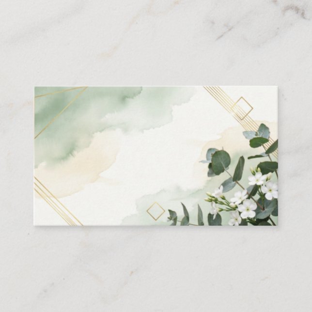 Modern Sage Green Wedding Invitation | Minimalist  (Front)