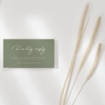 Modern Sage Green Wedding RSVP Cards<br><div class="desc">Designed to coordinate with for the «Modern Classic» Wedding Invitation Collection. To change details,  click «Personalise». View the collection link on this page to see all of the matching items in this beautiful design or see the collection https://bit.ly/3H2bCfh</div>