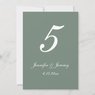 Modern Sage Green White Script Wedding