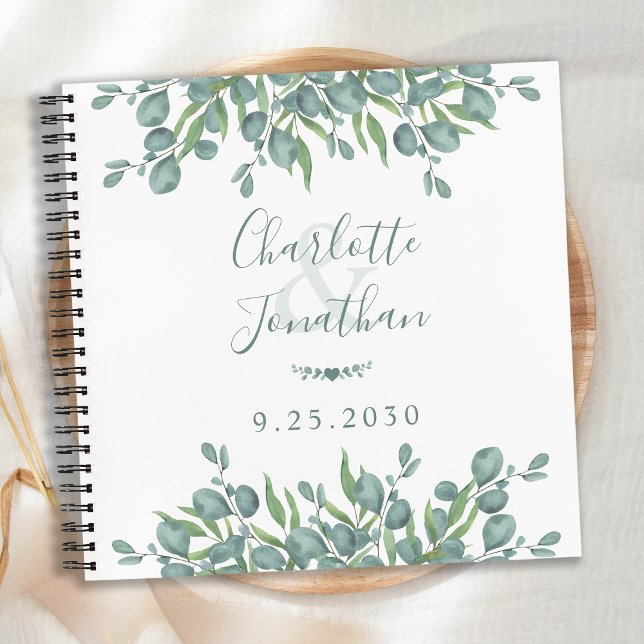 Modern Sage Greenery Wedding Guest Book  (Creator Uploaded)