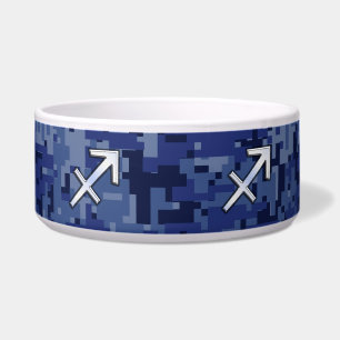 Modern Sagittarius Zodiac Sign Navy Digital Camo