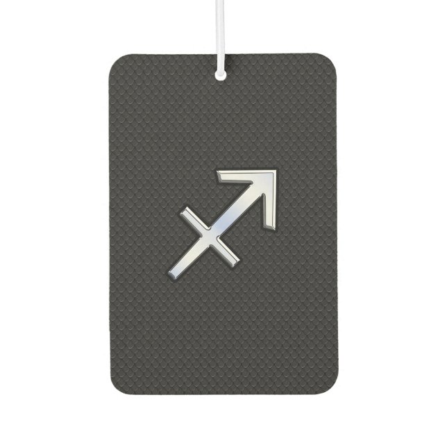 Modern Sagittarius Zodiac Sign on Snake Skin Car Air Freshener (Front)