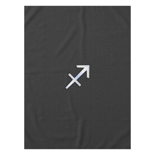 Modern Sagittarius Zodiac Sign on Snake Skin Tablecloth (Front)