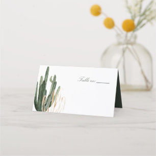 Modern Saguaro Cactus Wedding Place Cards
