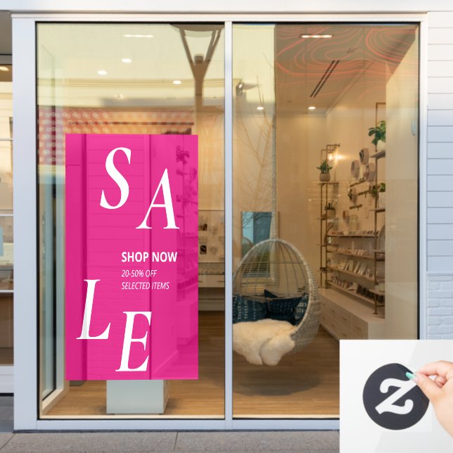 Modern SALE Magenta Store Discount Promo (Store Window)
