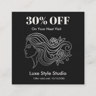 Modern Salon Appointment Discount Coupon Card
