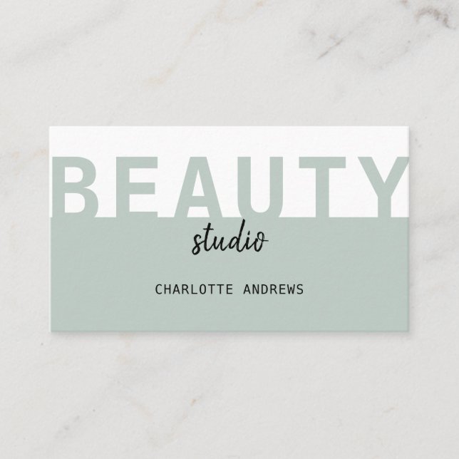 Modern Salon Business Card (Front)