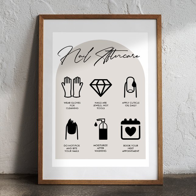 Modern Salon Nail Aftercare Poster (Creator Uploaded)