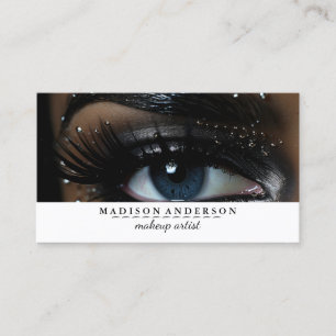 Modern Salon Pink Lips Makeup Artist Business Card