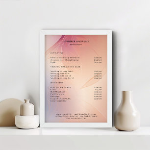 Modern  Salon Price List Poster