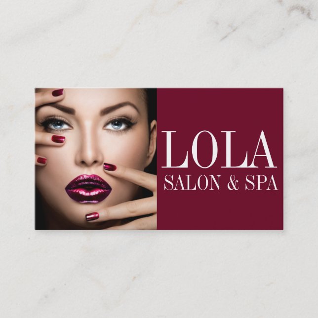 Modern Salon & Spa Makeup Artist Business Card (Front)