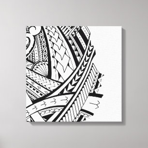 Modern Samoan tattoo art Canvas Print