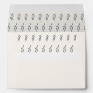 Modern Sample Leaves Distressed Wedding Envelope