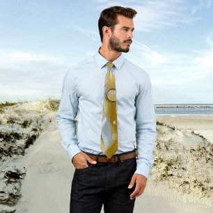 Modern Sandy Beach Fantasy Abstract Tie