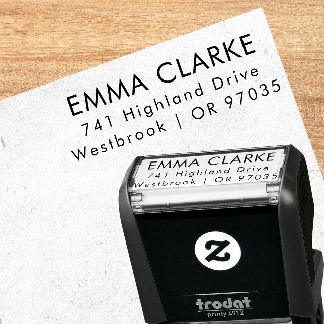 Modern Sans Serif Return Address Self-Inking Stamp (Creator Uploaded)