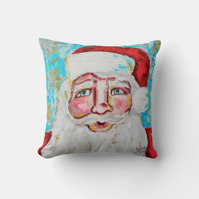Modern Santa 16" x 16" Cushion (Front)