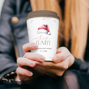 Modern Santa Baby Christmas Baby Shower Paper Cups